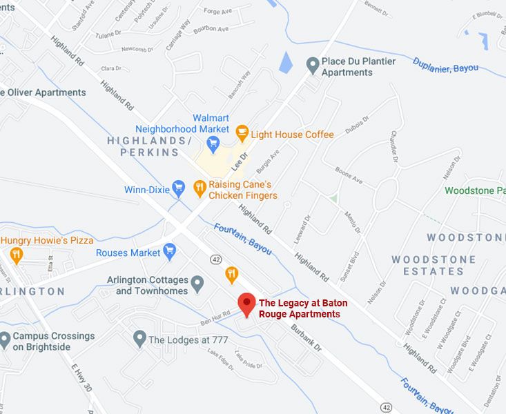 Map of The Legacy at Baton Rouge